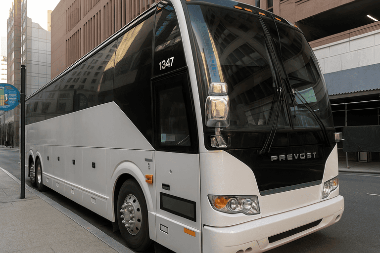 a Charter Bus Rental Milpitas coach bus