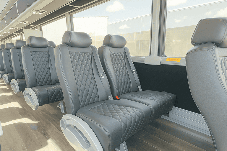 interior of Charter Bus Rental Milpitas charter bus