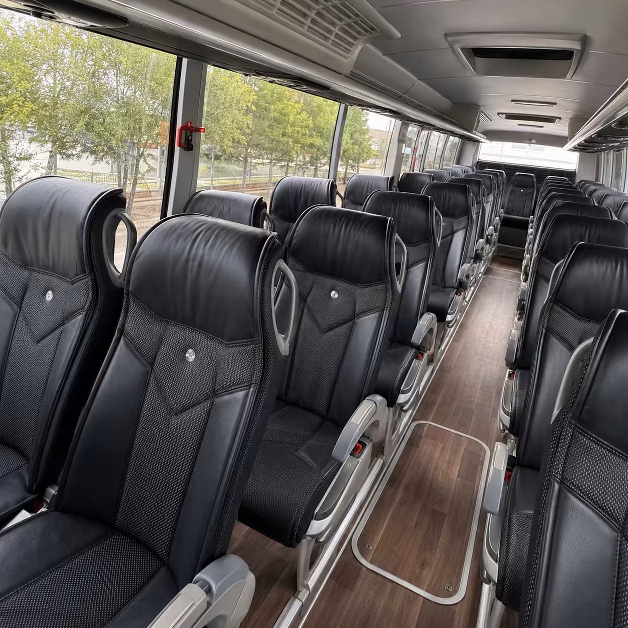 56 passenger charter bus interior